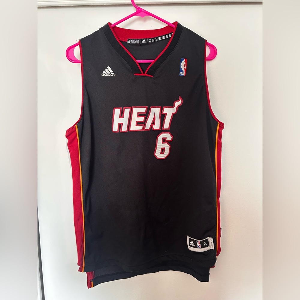 Lebron James Swingman adidas Black Miami HEAT #6 Jersey